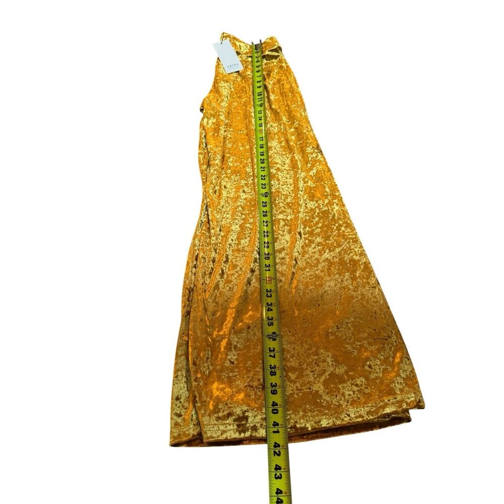 AKIRA “Dripping In Gold” Crushed Velvet Pant Suit Set NWT! - Picture 9 of 10